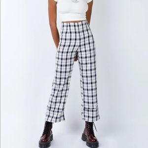Princess Polly Euros Pants Black/White